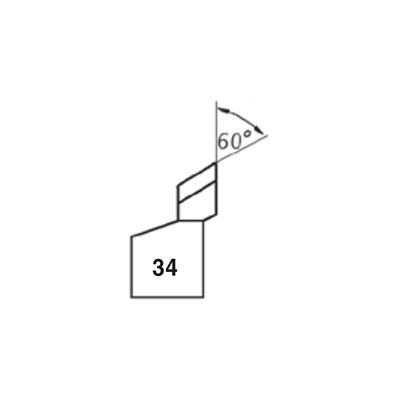 Сменный резец №34 (сплав Р6М5) к машинам Мангуст (удаление сварного шва и снятие внутренней фаски)
